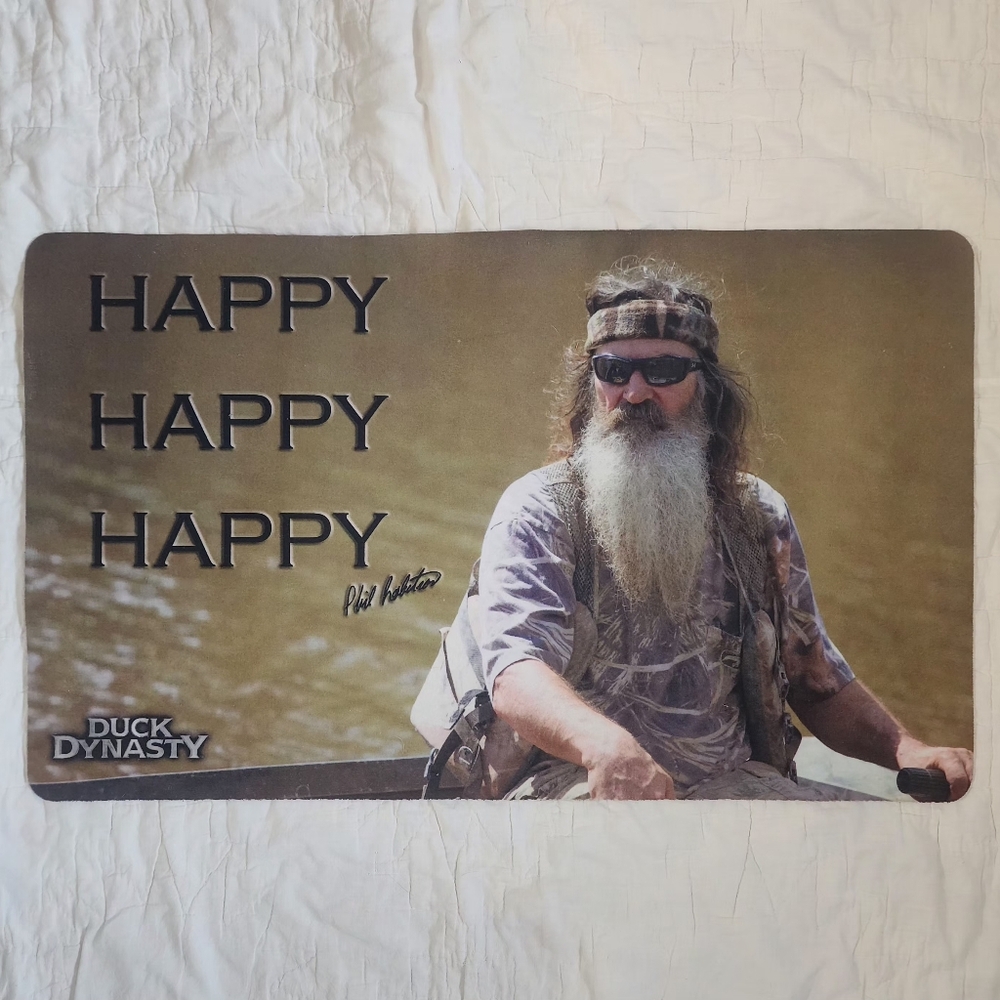Duck Dynasty "Phil ROBERTSON" Happy Happy Happy! Floor MAT  18in × 30in